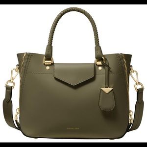 Michael Kors Blakely Leather Satchel (Olive)